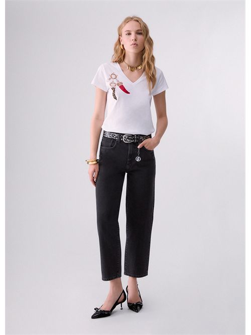 Jeans boy con charm LIU JO | UF6157D4854/87524